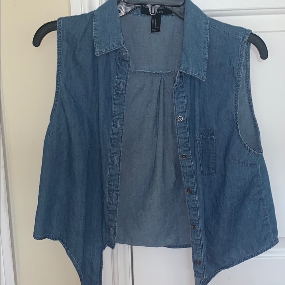 Forever 21 button down tank